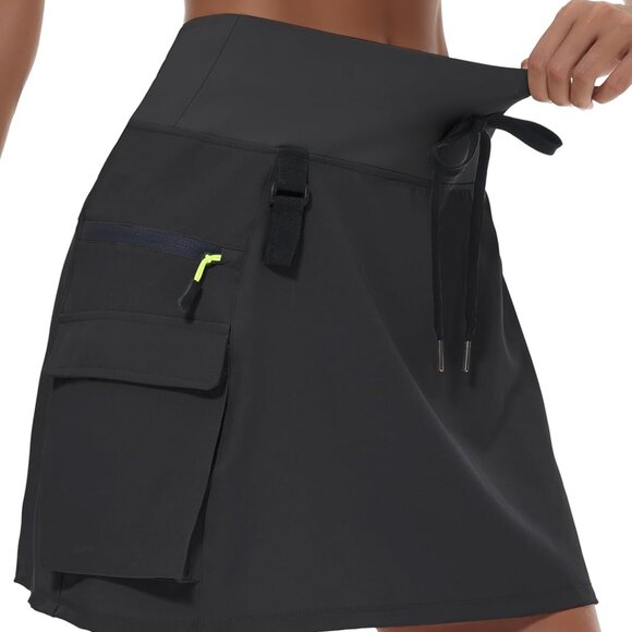 Stylish Women's Cargo Skort with Moisture-Wicking Fabric & Adjustable Waistband - Picture 1 of 6